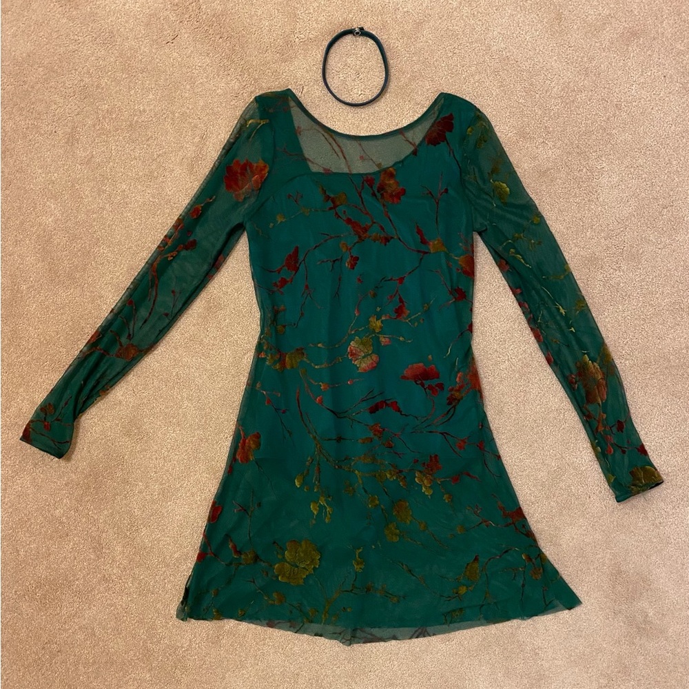 Forest Green Dance Costume with Green Choker